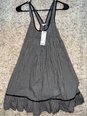 Urban Outfitters Black & White Gingham Ruffle Dress